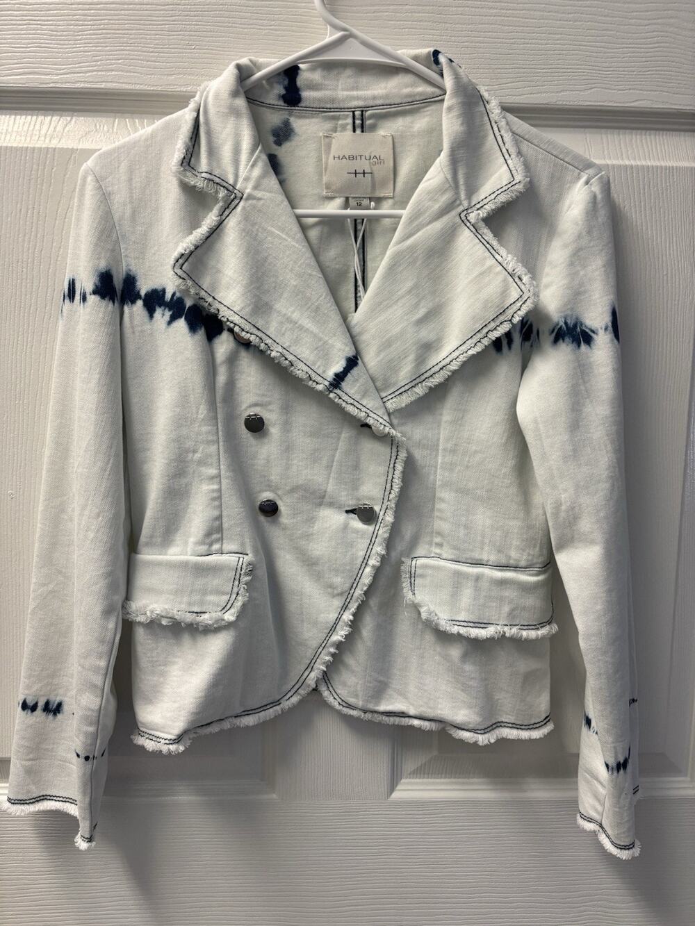 New Habitual Girl Tie Dye Coat Size 12